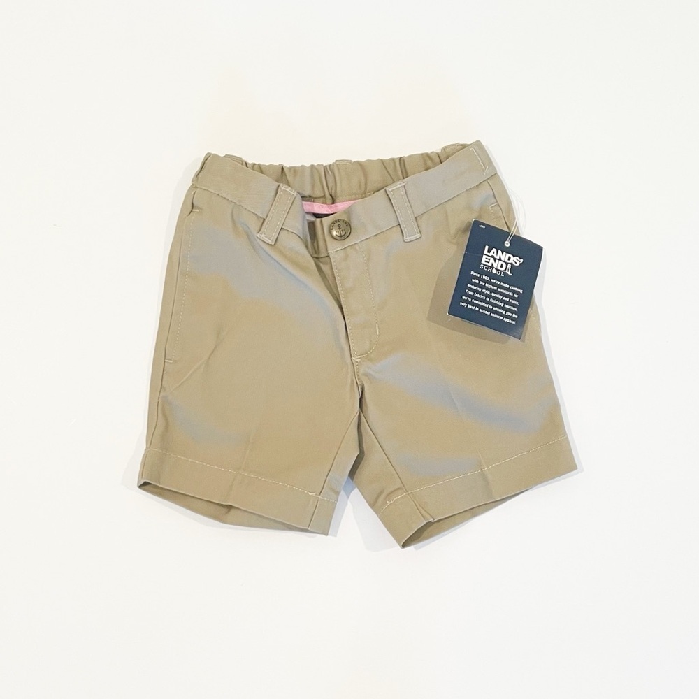 NWT Lands’ End girls size 2 khaki shorts - Picture 1 of 7